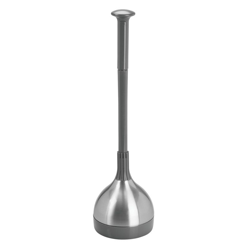 mDesign Bathroom Toilet Bowl Plunger and Cover, 1 of 8