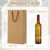 Unique Bargains Thick Kraft Paper Gold Edge Wine Gift Bags 13.7" x 7" x 3.5" 3 Pcs - 2 of 4