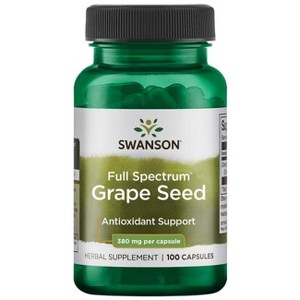 Swanson Herbal Supplements Full Spectrum Grape Seed 380 mg Capsule 100ct. - 1 of 3