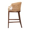 bali & pari Lumajang Rattan and Wood Bar Stool Light Honey/White/Walnut Brown - 4 of 4