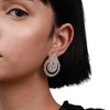 SOHI Women's Crystal Silver Party Drop Earrings - 4 of 4