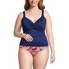 Lands' End Women's Wrap Underwire Tankini Top Swimsuit - 3 of 4