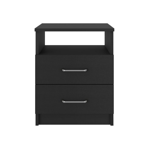 NicBex Nightstand with 2 Drawers,Modern Side Table with Metal Handles,Bedside Table for Bedroom,Living Room,White/Black/Gray - image 1 of 4