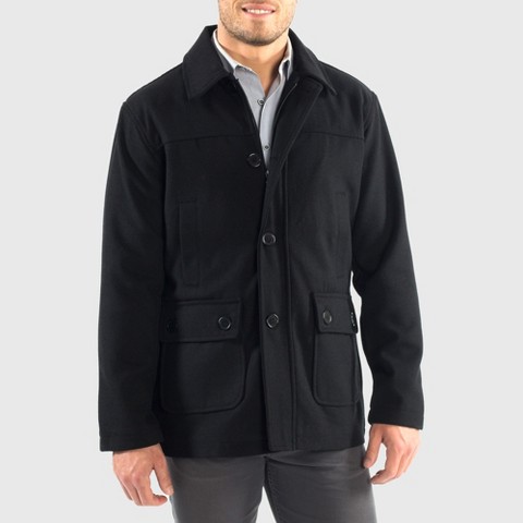Alpine Swiss Wyatt Mens Classic Barn Coat Black Large