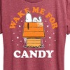 Women's - Peanuts - Wake Me For Candy Short Sleeve Graphic T-Shirt - 2 of 4