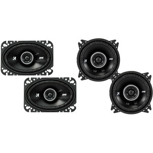 Kicker DSC460 4x6-Inch (100x160mm) Coaxial Speakers w/ 43DSC404 4" Coaxial Bundle - 1 of 4