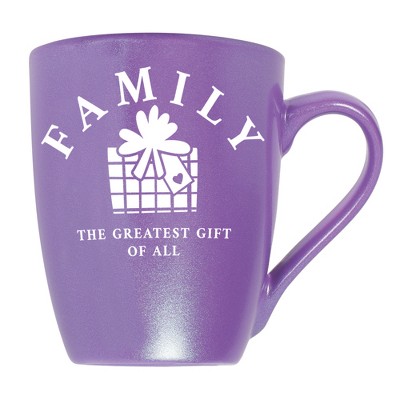 Elanze Designs Family The Greatest Gift of All Passion Purple 10 ounce New Bone China Coffee Cup Mug