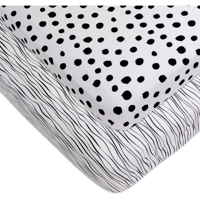 Ely's & Co. Baby Fitted Crib Sheet 100%  Combed Jersey Cotton 2 Packs Gender Neutral, 1 of 8