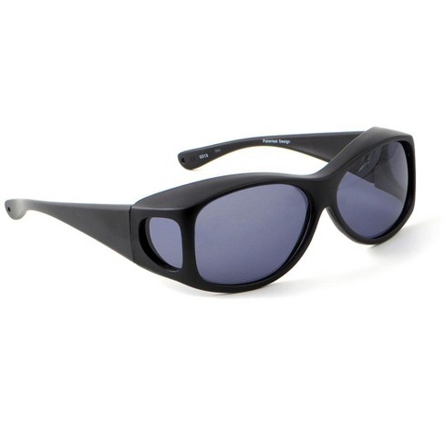 Jonathan Paul Fashion Series Large Designer Fitovers Sunglasses In Satin black polarized Polarvue Gray Frame width 139mm height 44mm Target