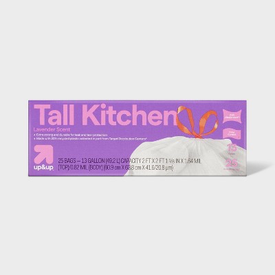 UltraStretch Tall Kitchen Drawstring Trash Bags - Lavender Scent - 13gal/25ct - up&up™