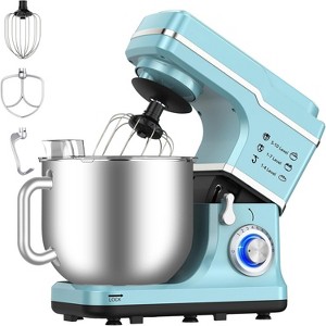 7.5QT Stand Food Mixer, 10-Speed Tilt Head 3-In-1 Kitchen Electric Mixer With Stainless Steel Bowl, Egg Whisk, Dough Hook - 1 of 4