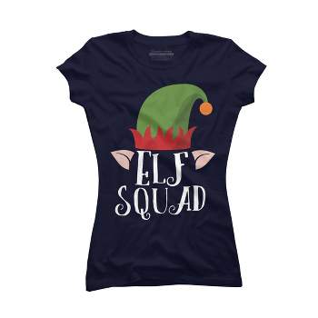 Junior's Design By Humans Christmas Elf Squad By GiftsIdeas T-Shirt