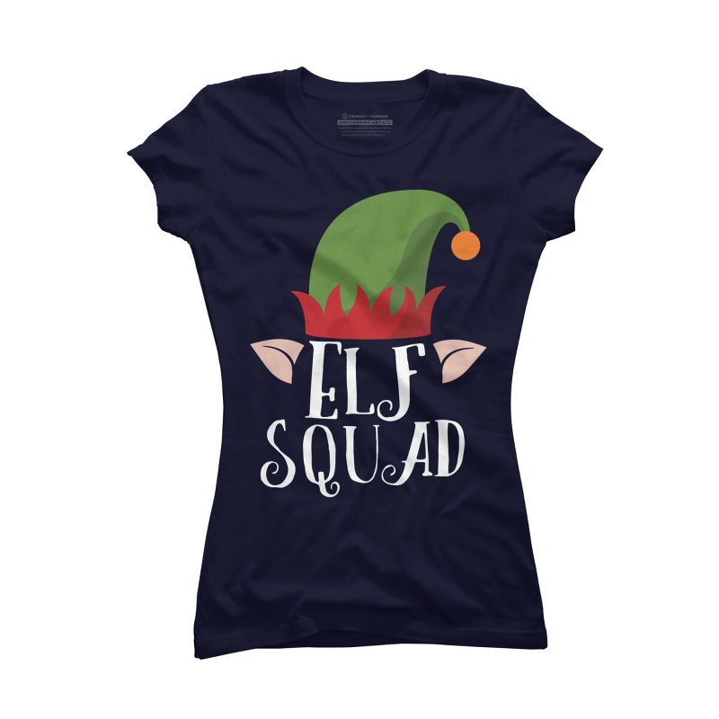 Junior's Design By Humans Christmas Elf Squad By GiftsIdeas T-Shirt, 1 of 4