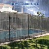 Temporary Pool Safety Fence – No-Drill Plastic Mesh Barrier for Inground/Above Ground Pools, Removable with Stainless Steel Legs - 3 of 4