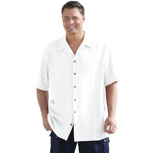 KingSize Men's Big & Tall Gauze Camp Shirt - 1 of 4