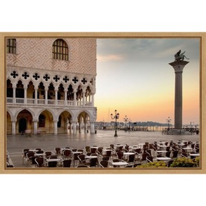 Amanti Art Piazza San Marco Sunrise Italy by Alan Blaustein Canvas Wall Art Print Framed 23 x 16-in. - 1 of 4
