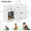 Akoasm Cat Litter Box Furniture With Hidden Storage Drawer & Side Table Indoor-White - 2 of 4