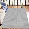 Printed Area Rug, Realistic Braided-Look Textured Rugs, Machine Washable Non-Slip Indoor Carpet for Living Room, Bedroom & Durable Home Decor - 2 of 4