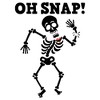 Girl's Lost Gods Halloween Oh Snap Skeleton T-Shirt - 2 of 4