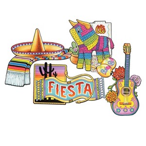 Beistle 18" - 20" Fiesta Cutouts; 12/Pack 55170 - 1 of 1