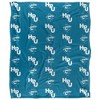 Hawaii Pacific University Logo Pattern Silky Touch Blanket White 50x60 - 2 of 4