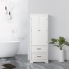 Teamson Home St. James Wooden Linen Tower Cabinet with 2 Drawers, White - 2 of 4