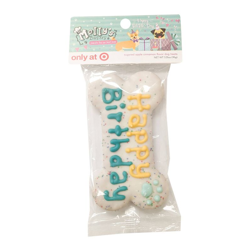 Molly&#39;s Barkery Birthday Dry Cookie with Apple and Cinnamon Flavor Dog Treats - 3.35oz, 3 of 12