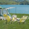 FURNIinspire Outdoor Portable Chair 5 Position Recline with Extra Storage for Outdoor Enjoyment, Yellow, 24.8"*27.56"*38.98" - 4 of 4