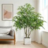 KWPZQEB 7.2FT H Ficus Artificial Tree, Lush Faux Tree, Large Potted Faux Tree with Plastic Nursery Pot for Office, Farmhouse Living Room, Home Decor - 4 of 4