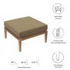 Modway Clearwater Patio Ottoman - Outdoor Teak Wood Ottoman with Slatted Top and Weather-Resistant Construction - 2 of 4
