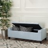 TiramisuBest Grey and Oak Tufted Bench, Grey Fabric Entryway Bench, 50.0"L x 18.0"W x 17.0"H - 4 of 4