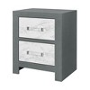 NicBex 2 Faux Marble Fronts Drawer Dresser,Modern Chest of Drawers with Handles for Bedroom,Living Room,Office,Entryway,Gray - 3 of 4