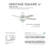 Concord Heritage Square 52" White LED Indoor Ceiling Fan Light 5-Blade - 4 of 4