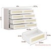 47 Inch Rattan Dresser for Bedroom, 8 Drawer Dressers & Chests of Drawers, Modern Wood Dresser for Closet, TV Stand, Nursery, Hallway - 2 of 4