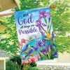 With God Religious House Flag Inspirational 28" x 40" Briarwood Lane - 4 of 4