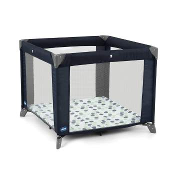 Chicco Tot Quad Portable Lightweight Machine Washable Square Playpen - Navy