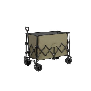SKRAN 220lbs Load-Bearing,Collapsible Foldable Beach Wagon Carts, Heavy Duty 300L with Big All-Terrain Beach Wheels & Drink Holders - 1 of 4