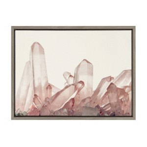 Kate and Laurel Sylvie Pink Quartz Framed Canvas by Emiko and Mark Franzen of F2Images, 18x24, Gray - 1 of 4