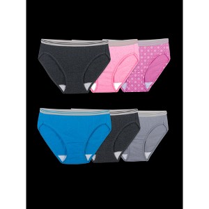 Fruit Of the Loom Women's Heather Bikini Panty, 6 Pack - 1 of 4