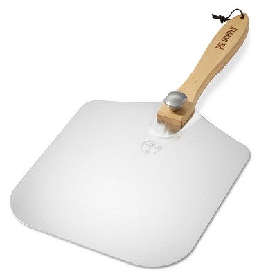 12 x 14 Inch Aluminum Pizza Peel with Foldable Oak Handle