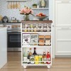 MAYEERTY 4-Tier Slim Rolling Cart, Narrow Storage for Small Kitchen, Home Use - 2 of 4