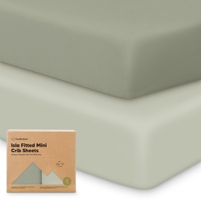 KeaBabies 2-Pack Isla Mini Crib Sheets, Pack and Play Sheets Fitted, Pack N Play Sheets, Fitted Crib Sheet