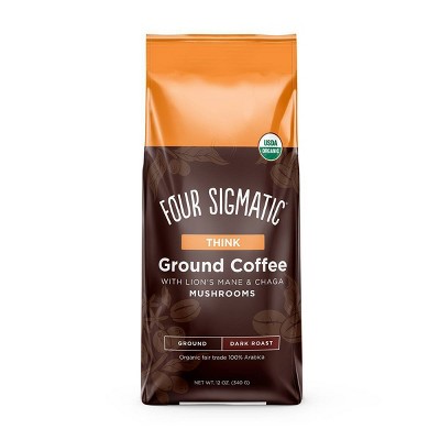 Four Sigmatic Lion's Mane Chaga Mushroom Dark Roast Ground Coffee - 12oz