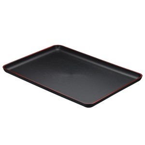 Unique Bargains Plastic Wood Grain Food Tea Serving Tray - 1 of 4