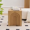 Coolbibila Modern Wooden Square Small Coffee Table,Bedside Table With Imitation Solid Wood Design,MDF Side Table For Living Room Bedroom - 2 of 4