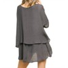 Women's Layered Cuffed 1/2 Sleeve Top - umgee - 2 of 2