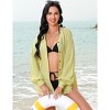 Clearlove Women Swimsuit Coverup Shirt Dress Button Down Cover Up Beachwear - 2 of 4