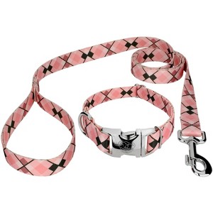 Country Brook Petz Premium Dog Collar and Leash - Plaid and Argyle Collection - 1 of 4