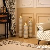 ORRD Gold Floor Vase Set of 3, Large Metal Glazed Vases 24"-33.5" for Dried Flowers, Farmhouse Living Room Decor - 4 of 4