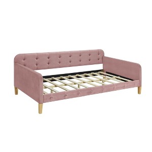 NicBex Twin/Full Size Daybed, Upholstered Day Bed with 4 Support Legs, Velet Sofa Bed with Tufted Button Back - 1 of 4